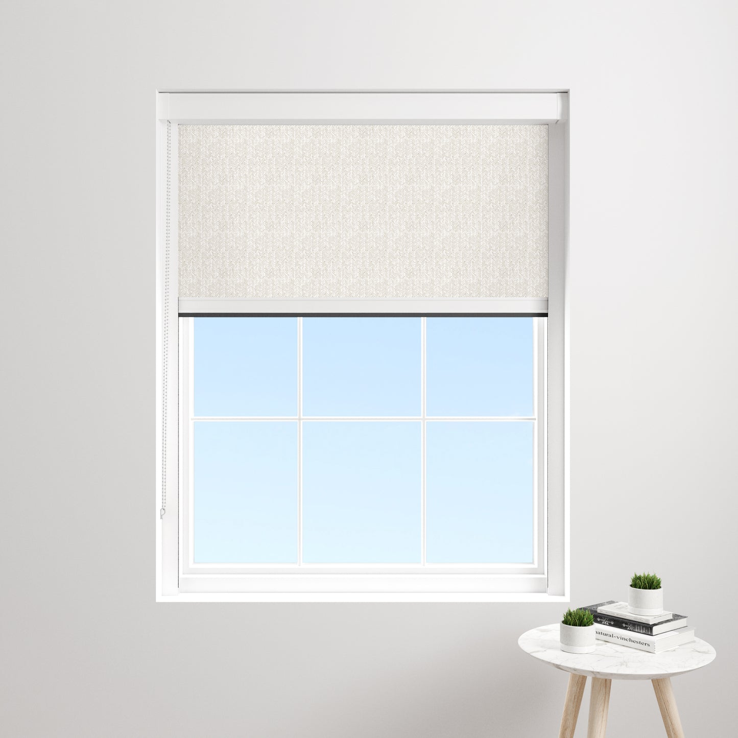 BlocOut - Blackout Sleep Shade in Neutral Herringbone
